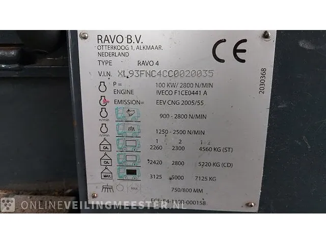 Veegmachine ravo, 4-series cng 3d cam, bouwjaar 2012 - afbeelding 42 van  47