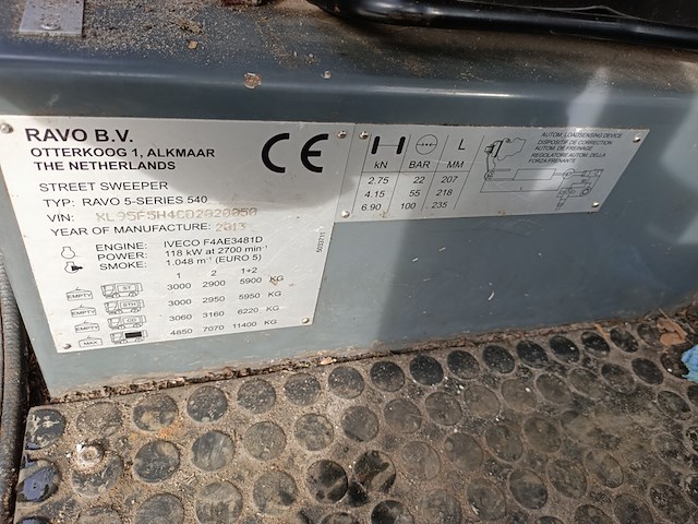 Veegmachine, ravo, 5-series 540, 2013 - afbeelding 18 van  41