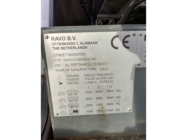 Veegmachine, ravo, 5-series 540, 2014 - afbeelding 38 van  43