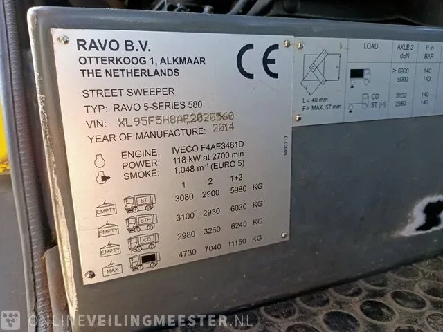 Veegmachine ravo, 580 euro 5, bouwjaar 2014 - afbeelding 37 van  44