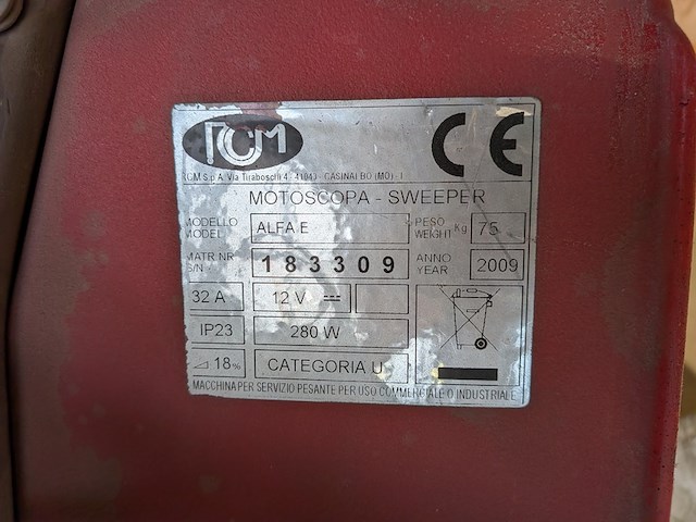 Veegmachine, rcm, alfa e, 2009 - afbeelding 7 van  15