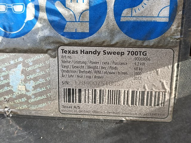 Veegmachine rolbezem, texas, sweep 700, 2012 - afbeelding 6 van  9
