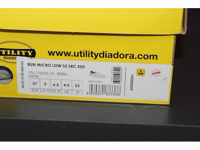 Veiligheid-werkschoen utility diadora maat 37. - afbeelding 3 van  3