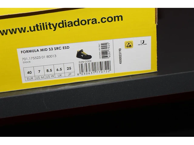 Veiligheid-werkschoen utility diadora maat 40. - afbeelding 3 van  3