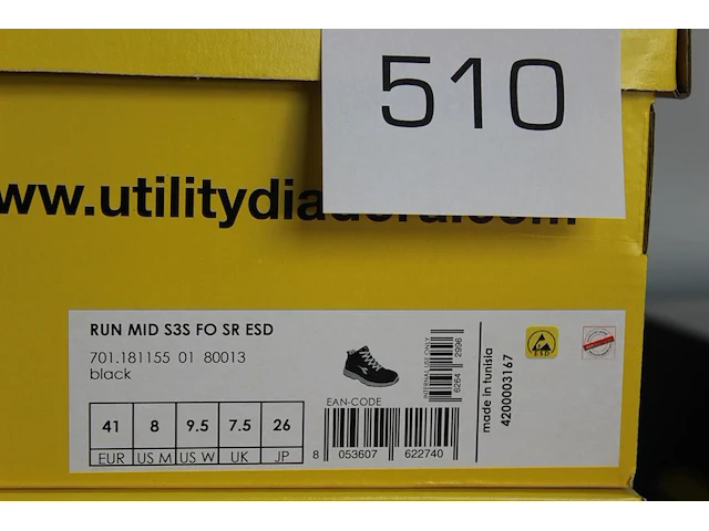 Veiligheid-werkschoen utility diadora maat 41. - afbeelding 2 van  2