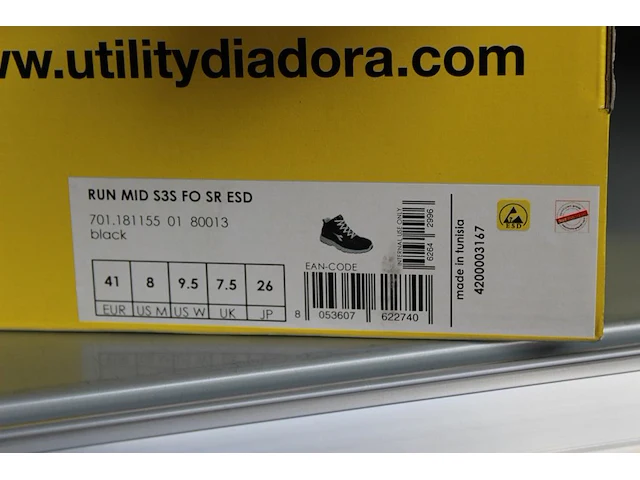 Veiligheid-werkschoen utility diadora maat 41. - afbeelding 2 van  2