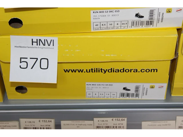 Veiligheid-werkschoen utility diadora maat 41. - afbeelding 2 van  2