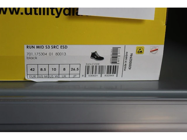 Veiligheid-werkschoen utility diadora maat 42. - afbeelding 3 van  3