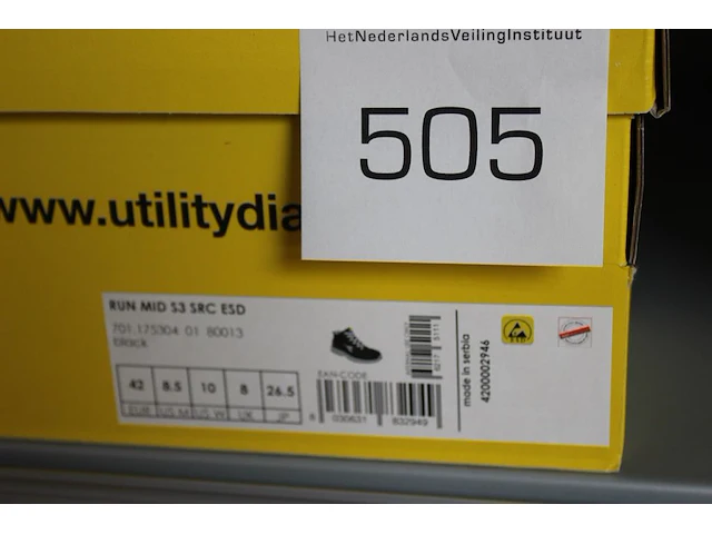 Veiligheid-werkschoen utility diadora maat 42. - afbeelding 2 van  2