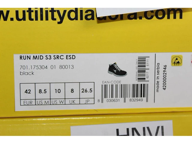Veiligheid-werkschoen utility diadora maat 42. - afbeelding 2 van  2
