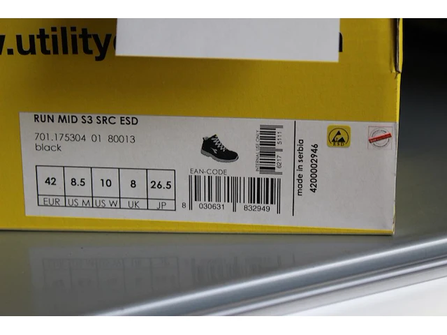 Veiligheid-werkschoen utility diadora maat 42. - afbeelding 3 van  3