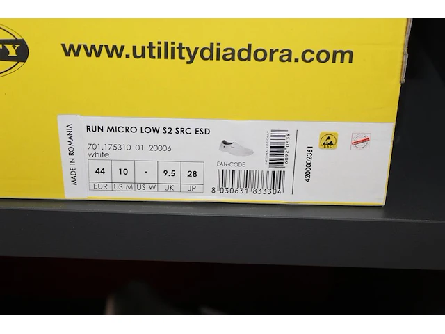 Veiligheid-werkschoen utility diadora maat 44. - afbeelding 3 van  3