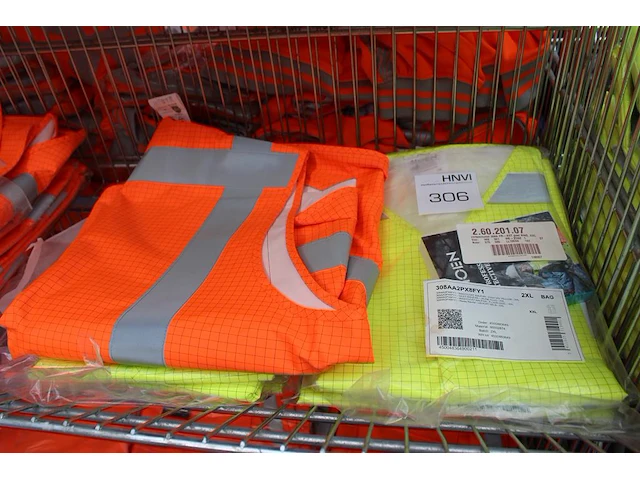 Veiligheidshesjes soien in oranje en geel 14 stuks excl. draadmand - afbeelding 2 van  2