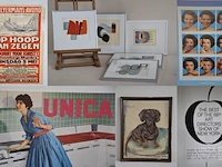 Veiling van vintage affiches, kunst en antieke boeken