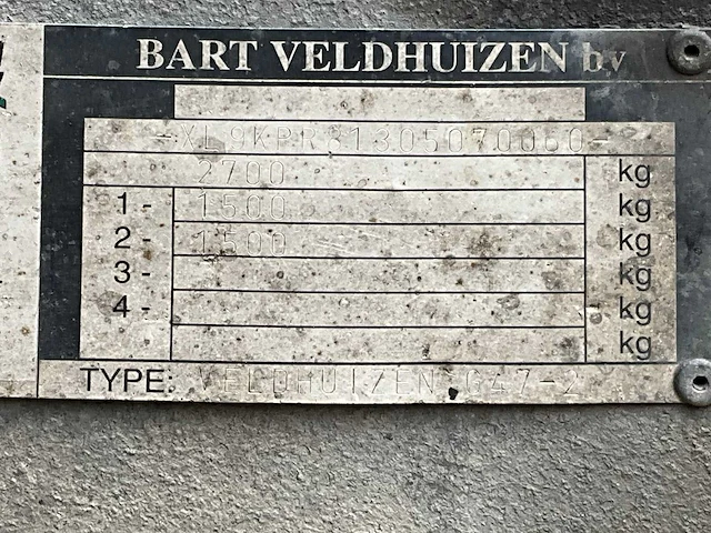 Veldhuizen g47-2 kiepaanhangwagen - afbeelding 29 van  35