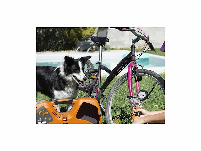 Velleman nuair compressor, 2 l, 1.5 hp, 8 bar, olievrij, draagbaar, 1100 w, 97 db, 195 l/min oranje - afbeelding 3 van  4