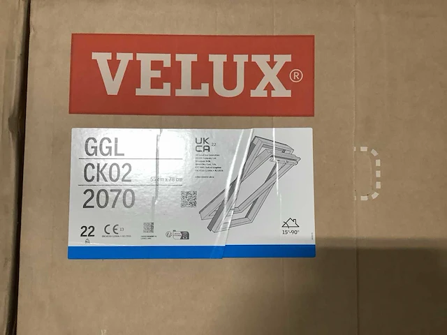 Velux ggl ck02 2070 tuimelvenster 55x78cm (2x) - afbeelding 3 van  4