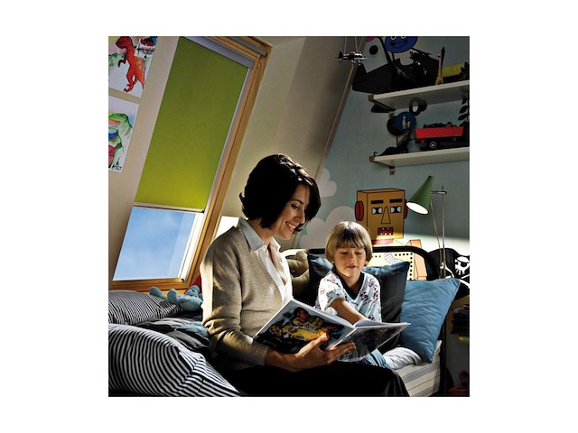 Velux rolgordijn verduisterend handbediend dkl ck02 1025s wit - afbeelding 4 van  4