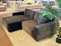 Velvet bank met longchair en bies - afbeelding 1 van  6