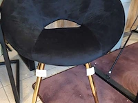 Velvet round chair black, sanderz, black, 2025 - afbeelding 1 van  2