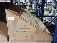 Velvet round chair black sanderz, black, 2025 - afbeelding 2 van  2