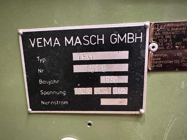 Vema - 1990 - tf m - tafel- en spilfreesmachine - afbeelding 7 van  8