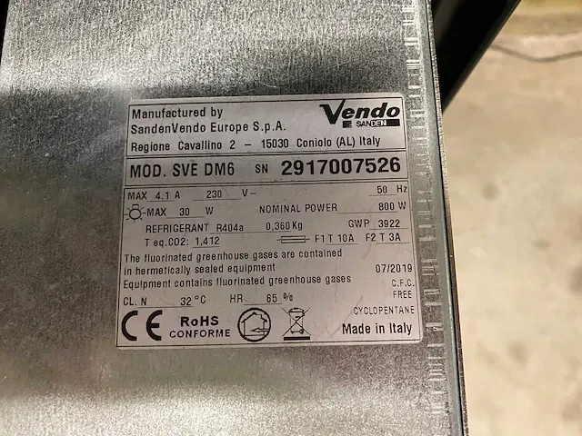 Vendo - g-drink sve dm6 - frisdrank - vending machine - afbeelding 7 van  10