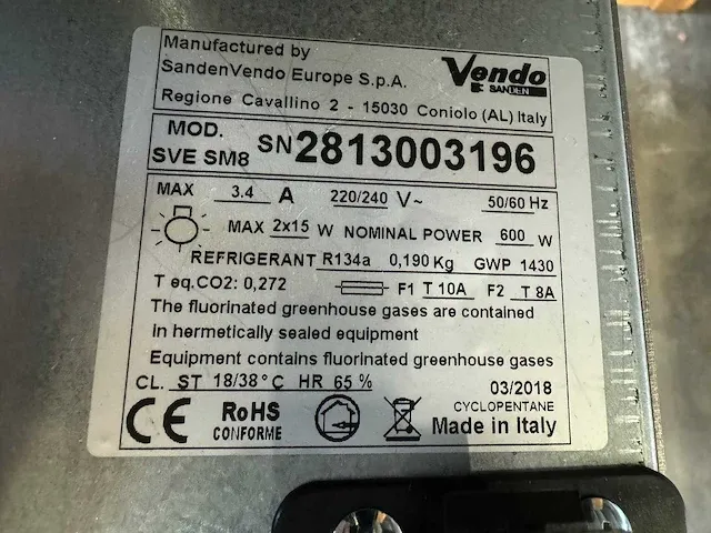 Vendo - g-snack sve sm8 - combi-automaat - vending machine - afbeelding 6 van  9