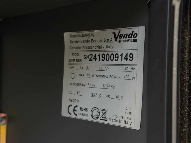Vendo - sve bs8 g-snack - snoepautomaat - vending machine - afbeelding 9 van  9