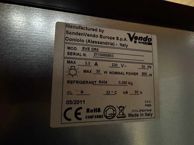 Vendo - sve dr6 g-drink - frisdrankautomaat - vending machine - afbeelding 9 van  10