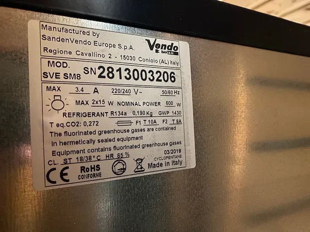 Vendo - sve sm8 - snack - vending machine - afbeelding 5 van  8