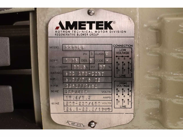 Ventilator - ametek - 551349 - afbeelding 9 van  9
