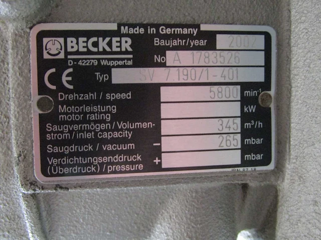 Ventilator - becker - sv 8.190/1-401 / vau4/2 - afbeelding 2 van  10
