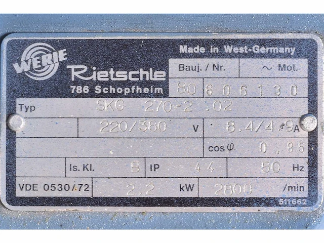 Ventilator - rietschle - skg 270- 2.02 - afbeelding 8 van  8