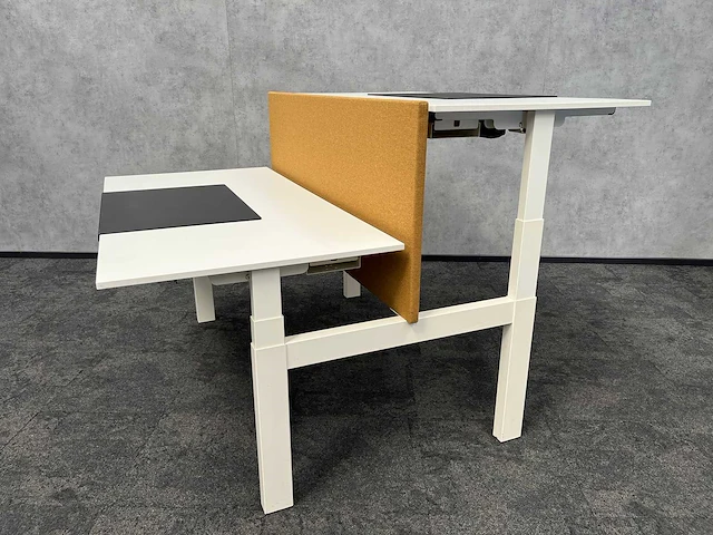 Vepa - elektrisch zit/sta duo bureau 160x80 - mosterdgeel - afbeelding 2 van  15