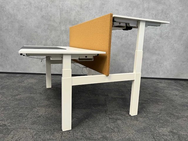 Vepa - elektrisch zit/sta duo bureau 160x80 - mosterdgeel - afbeelding 3 van  15