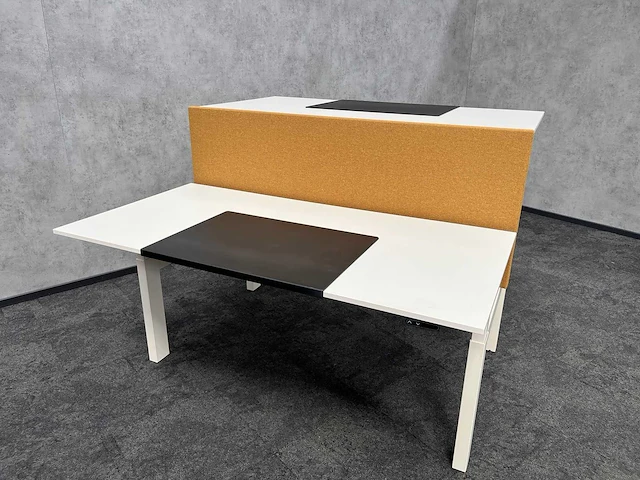 Vepa - elektrisch zit/sta duo bureau 160x80 - mosterdgeel - afbeelding 10 van  15