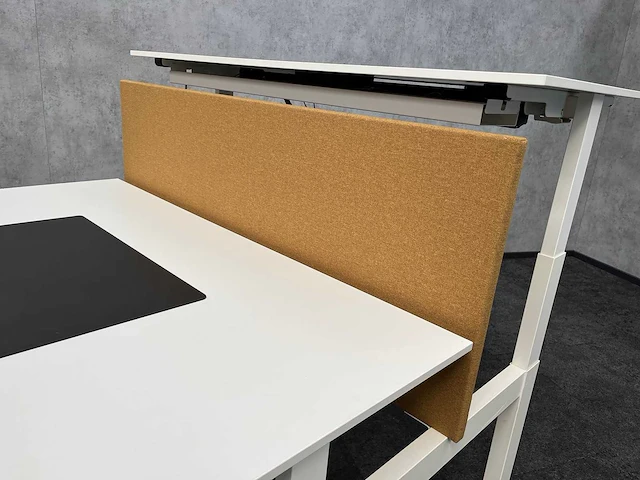 Vepa - elektrisch zit/sta duo bureau 160x80 - mosterdgeel - afbeelding 14 van  15