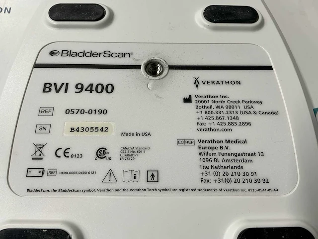 Verathon bvi 9400 bladderscan - afbeelding 3 van  3