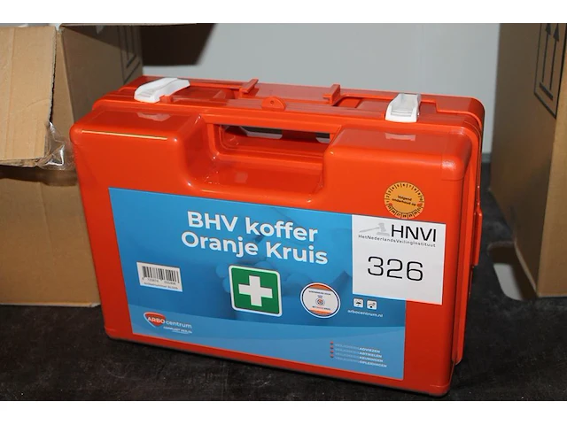 Verbandtrommel met wandbeugel. gekeurd tot 11-2025. - afbeelding 2 van  2
