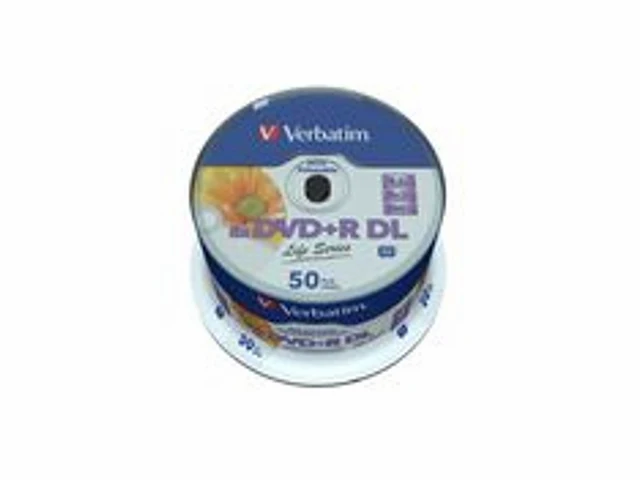 Verbatim 97693 dvd+r dl disc 8.5 gb 50 stuk(s) spindel bedrukbaar - afbeelding 4 van  5
