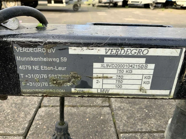 Verdegro lmw lichtmast aggregaat aanhangwagen - afbeelding 9 van  11