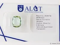 Verdelite 3.36ct algt certified - afbeelding 5 van  8