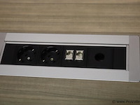 Vergader/bureautafel (inklapbaar) op wielen v.v. stekkerblok - 280x110x72cm - afbeelding 7 van  11