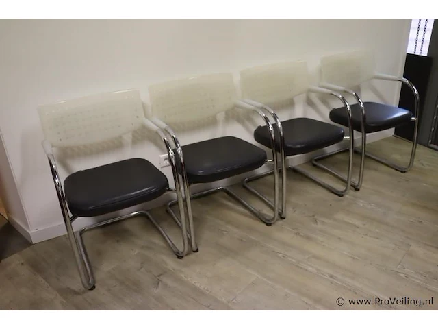 Vergaderstoelen, stapelbaar - 4 stuks - afbeelding 1 van  4