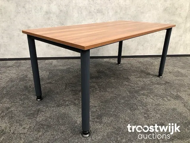 Vergadertafel 160x80 - toscaans noten - afbeelding 4 van  9