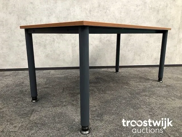 Vergadertafel 160x80 - toscaans noten - afbeelding 5 van  9