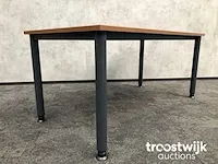Vergadertafel 160x80 - toscaans noten - afbeelding 5 van  9