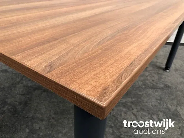 Vergadertafel 160x80 - toscaans noten - afbeelding 7 van  9