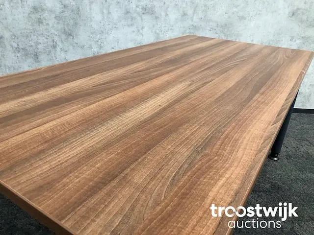 Vergadertafel 160x80 - toscaans noten - afbeelding 8 van  9